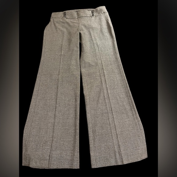 White House Black Market Pants - White House Black Market trouser pants. Wide leg, high rise, 2 pockets. Grey. 10